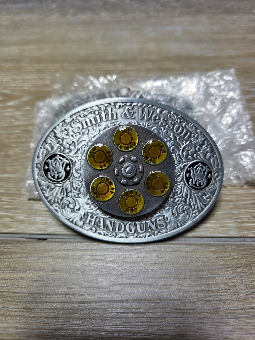 Smith & Wesson Handguns .44 Magnum Spinning Revolver Belt Buckle